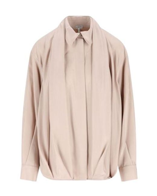 Loewe Pink Draped Shirt for men