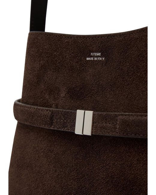 Totême Brown Logo Bucket Bag