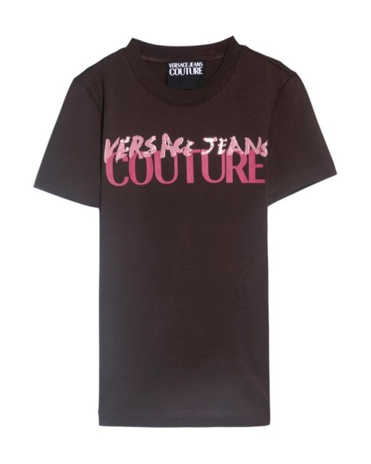 Versace Jeans Red Logo-Stamp T-Shirt