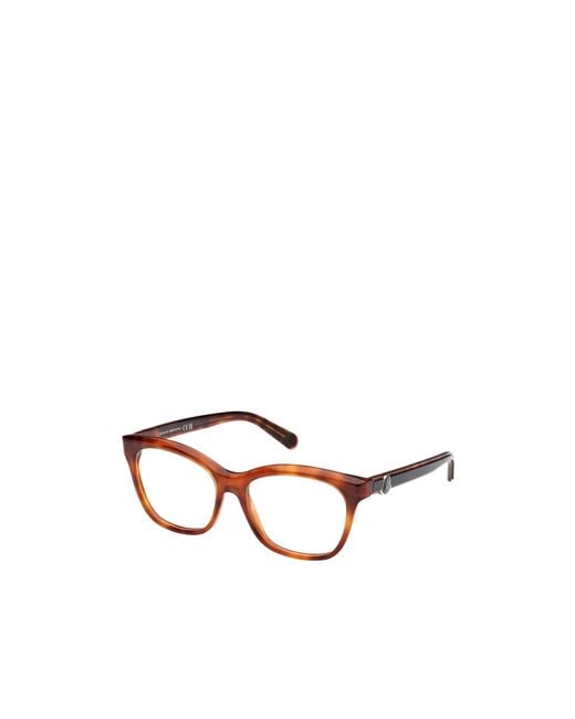 Moncler White Eyewear Square Frame Glasses