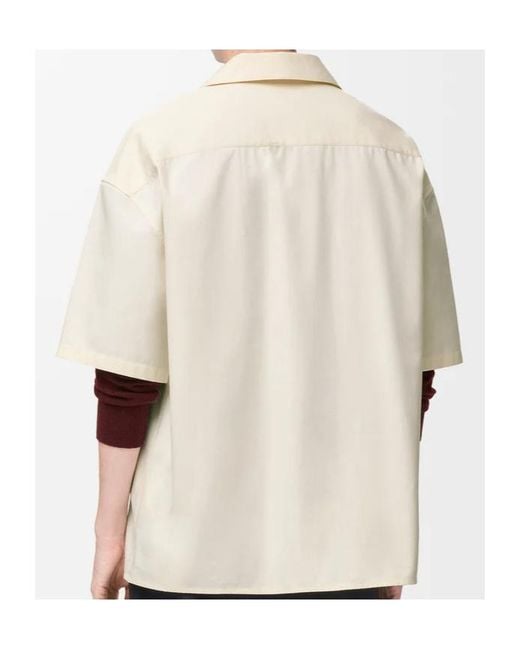 Loewe White Relaxed Short Sleeved Shirt for men