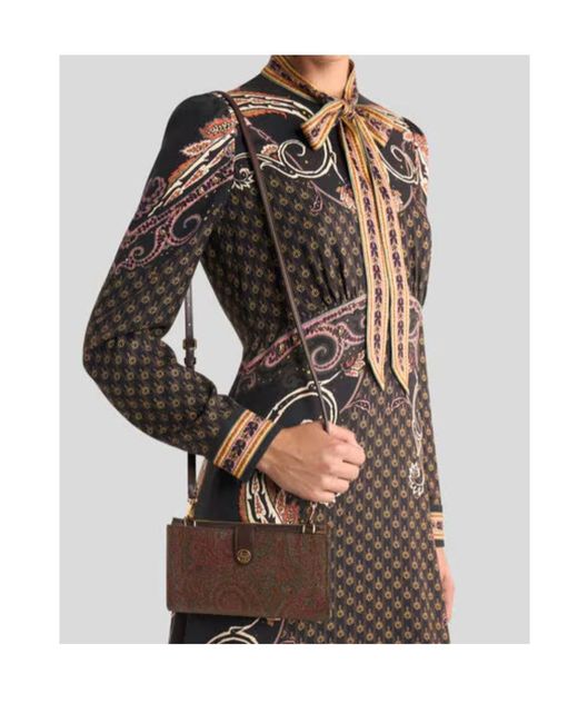 Etro White Shoulder Strap Essential Arnica Wallet