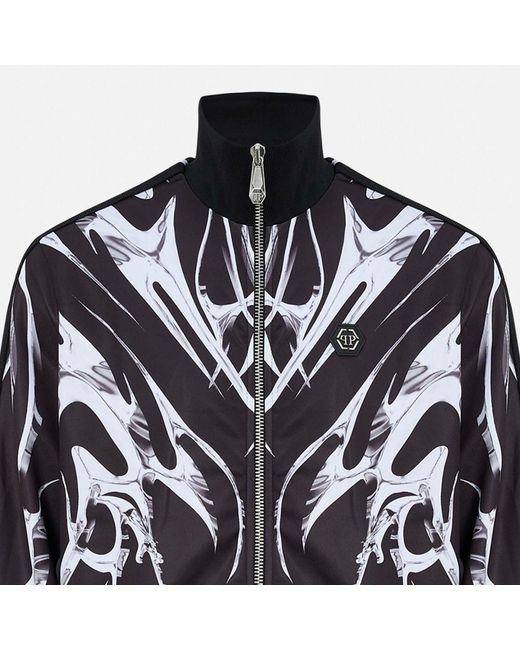 Philipp Plein Black Long-Sleeved Casual Jacket for men