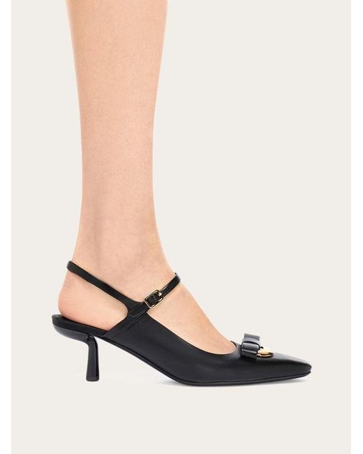 Ferragamo Black Open-Heeled High Heels