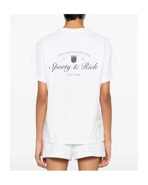 Sporty & Rich White Short-Sleeve T-Shirt