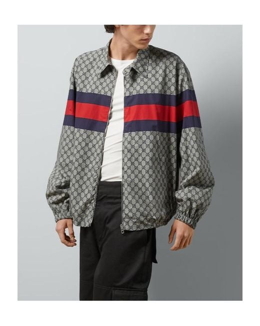 Gucci Gray Jacket With Monogram for men