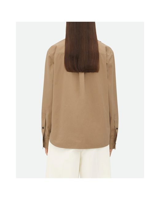 Bottega Veneta Natural Regular Fit Twill Shirt