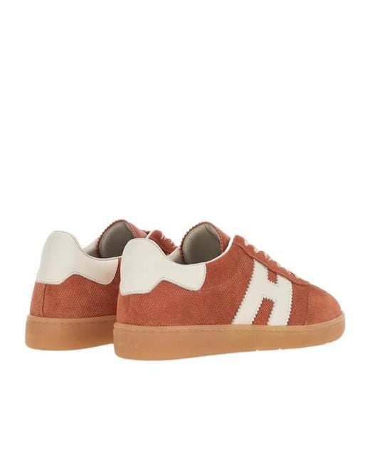 Hogan Brown Cool Round Toe Sneakers