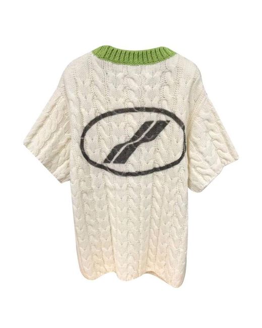 we11done Gray Round-Neck Short-Sleeved Pullover