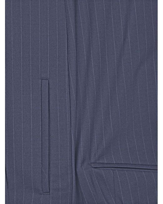 Lardini Blue Single Breasted Pinstriped Two-Piece Suit for men