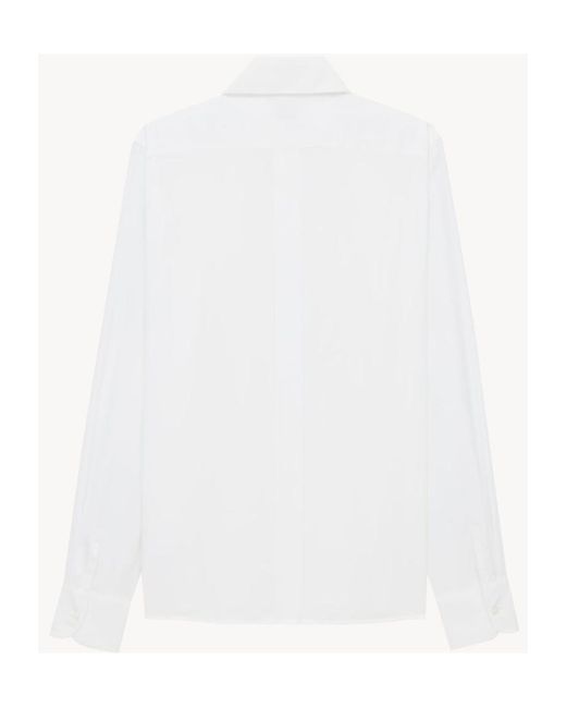Saint Laurent White Cassandre Shirt for men