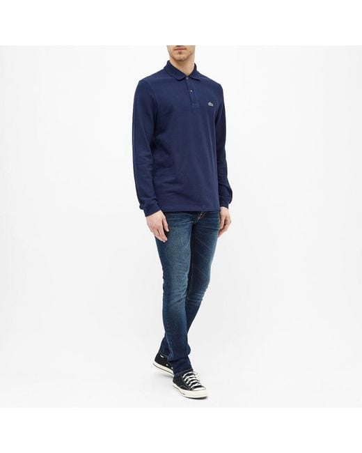 Lacoste Blue Logo Patch Polo Shirt for men