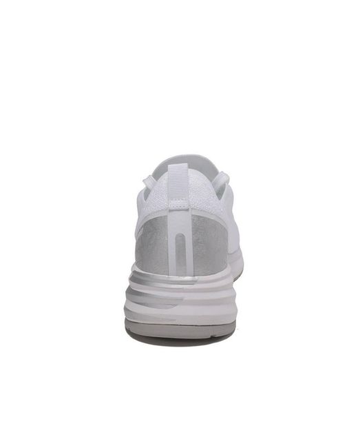 EA7 Gray Logo-Print Low-Top Sneakers for men