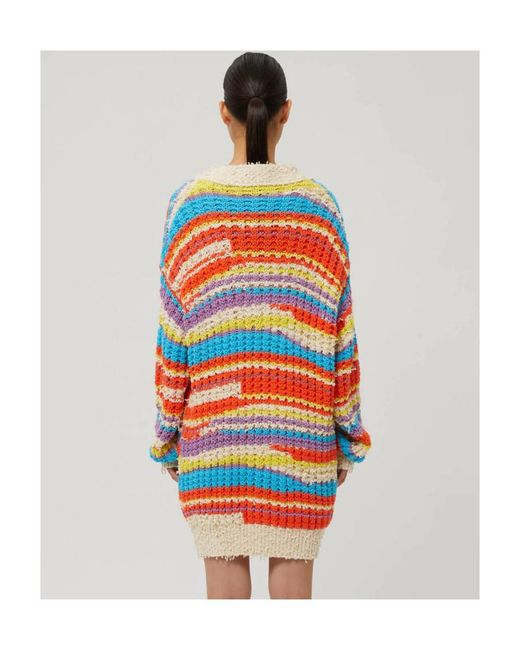 MSGM Red Aglia Knitted Cardigan