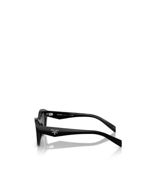 Prada White Eyewear Butterfly Frame Sunglasses