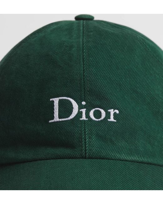 Dior Green Homme Logo Embroidered Baseball Cap for men