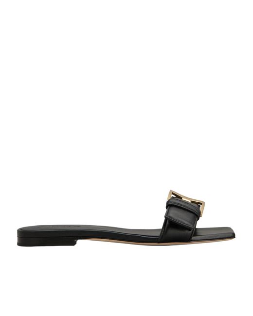 Tod's Multicolor Square-Toe Flat Sandals