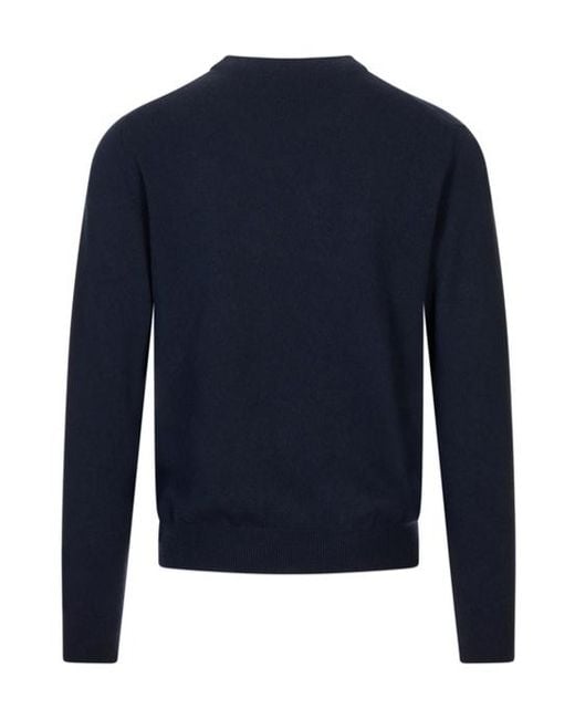 Kiton Blue Long-Sleeved Knitwear for men