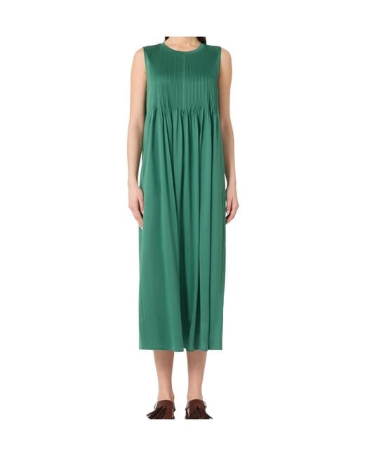 Weekend by Maxmara Green Pleated Dress