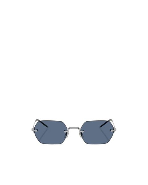 Oliver Peoples Blue Geometric Frame Sunglasses