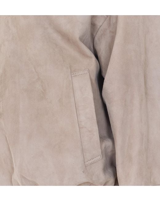 Arma Natural Loua Suede Zip Jacket