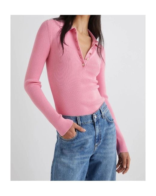 Marella Pink Knitted Polo Shirt