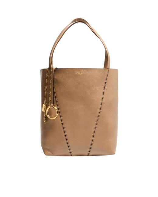 Chloé Brown Spin Shoulder Bag