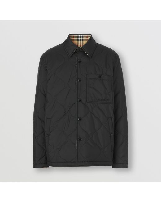Burberry Natural Logo Embroidered Quilted Jacket for men