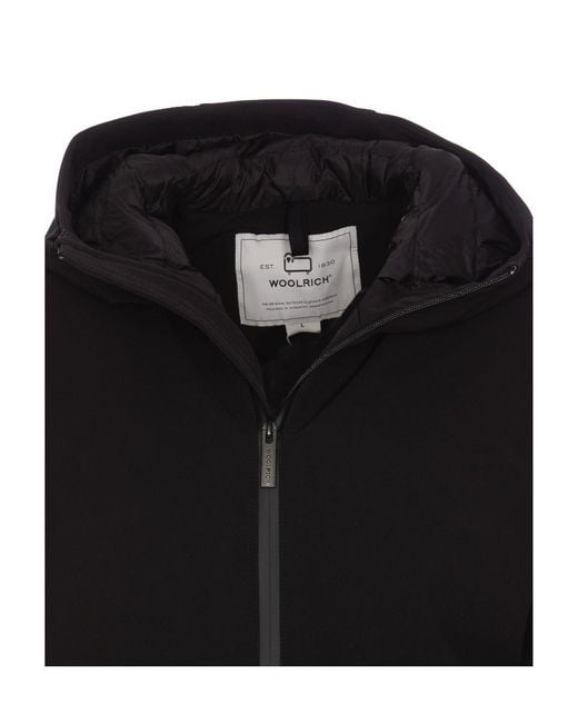 Woolrich Black Pacific Zip-Up Jacket for men