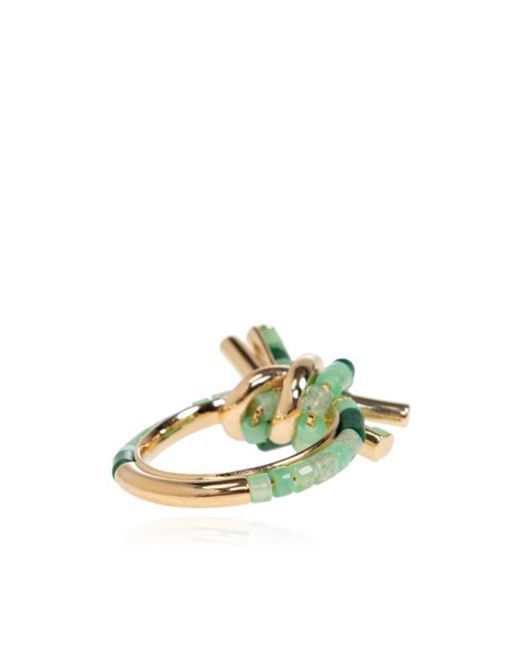 Bottega Veneta Metallic Color Block Ring