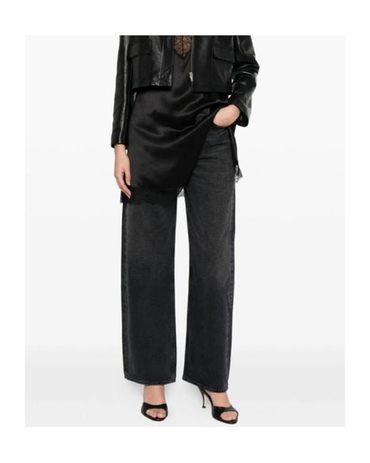 Citizens of Humanity Black Ayla High-Rise Wide-Leg Jeans