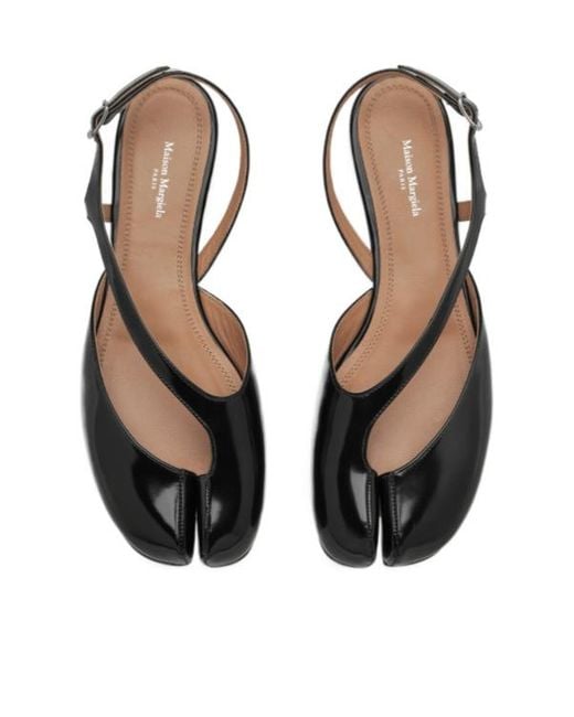Maison Margiela Black Tabi Slingback Sandals
