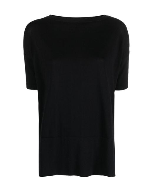 Snobby Sheep Black Short-Sleeved Cotton T-Shirt