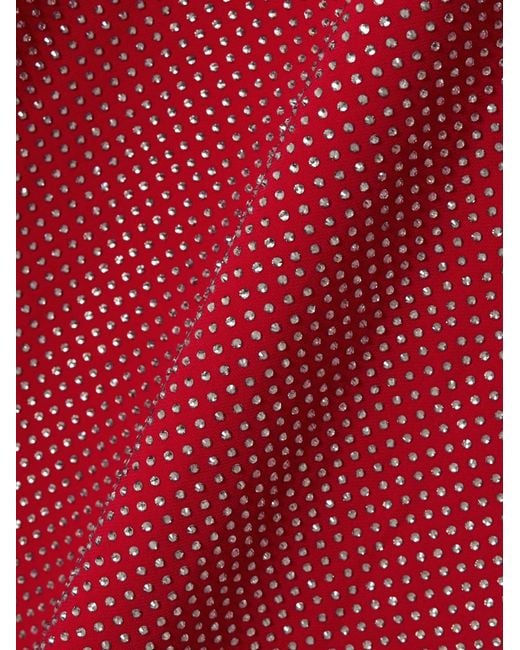 Solace London Red Long-Sleeve High-Neck Dress