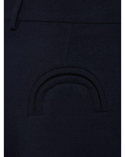 Blazé Milano Blue Fox Straight Wool Pants