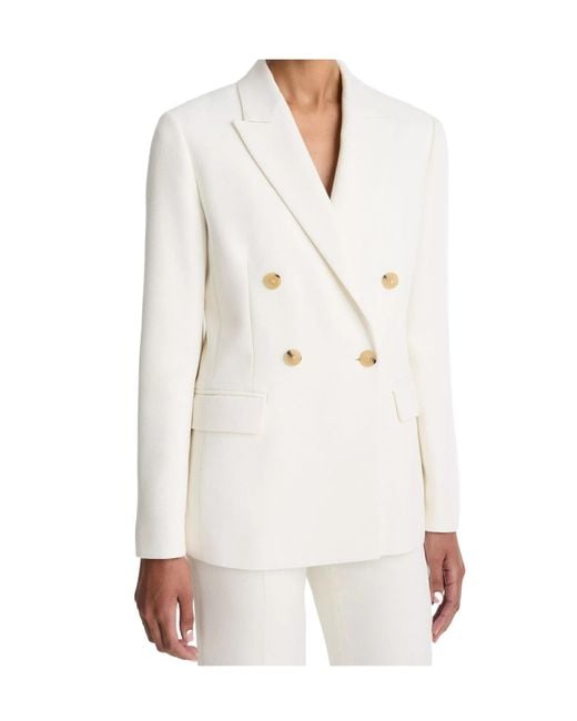 Vince White Double Breasted Blazer