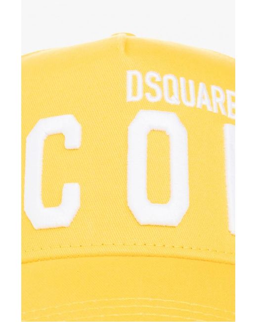 DSquared² Yellow Baseball Cap for men
