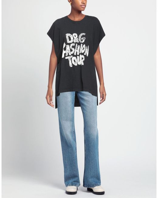 Dolce & Gabbana Black Oversized T-Shirt