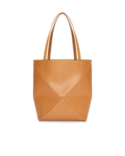 Loewe Brown Puzzle Fold Tote Bag