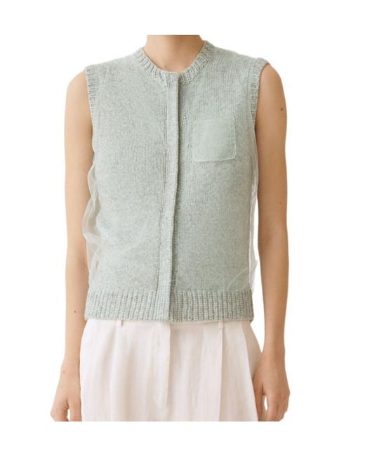 Fabiana Filippi Blue Crew Neck Vest