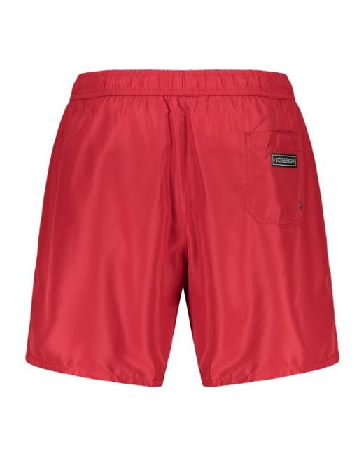Iceberg Red Logo Swim Shorts for men
