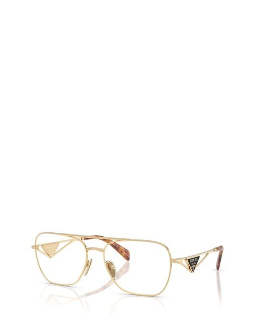 Prada Natural Eyewear Pilot Frame Glasses