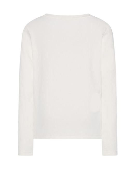 The Row White Long-Sleeved T-Shirt