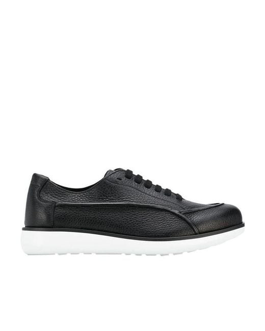 Giorgio Armani Black Two-Tone Low-Top Sneakers for men