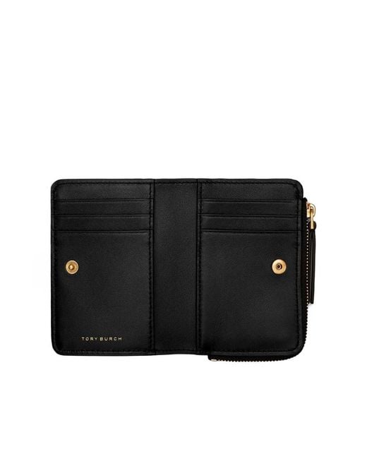 Tory Burch Black Kira Chevron Quilted Bi-Fold Wallet