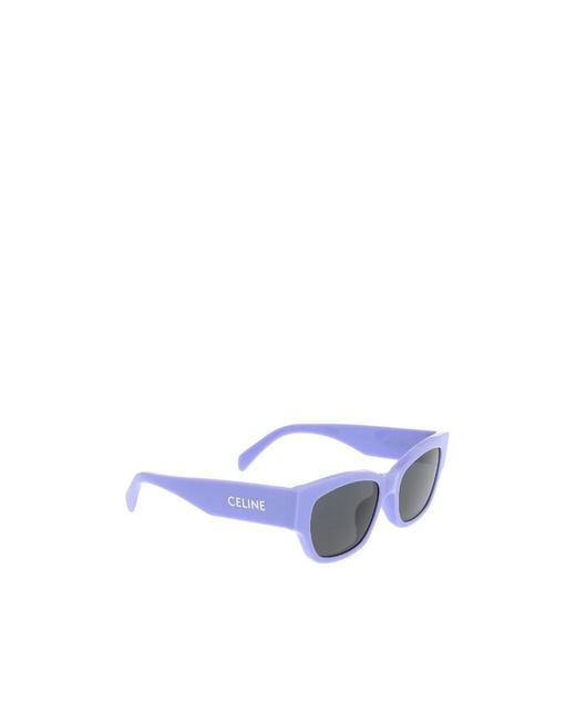 Céline Blue Eyewear Rectangular Frame Sunglasses