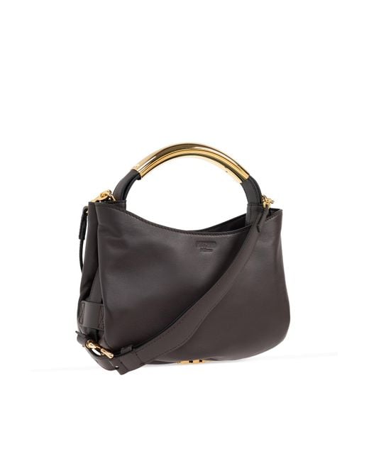 Moschino Black Logo Detailed Top Handle Bag
