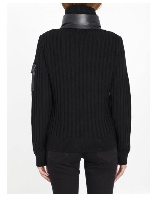 Moncler Black Long-Sleeved Cardigan