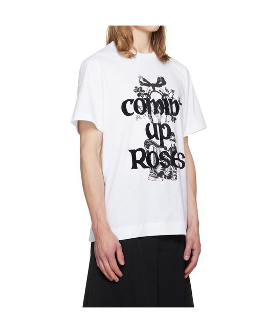 Simone Rocha White Printed T-Shirt for men