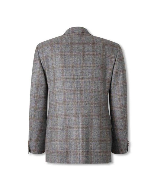 Canali Gray Tailored Wool Blazer for men